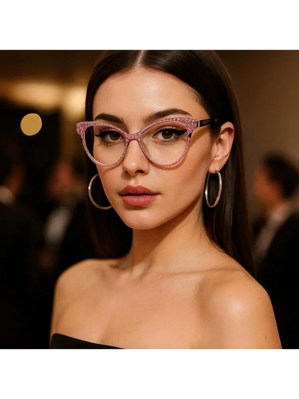 Chic Cat Eye Reading Glasses for Women, Bling Rhinestone Frame, Stylish Daily
